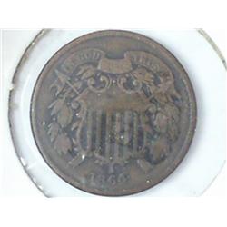 1864 TWO CENT PIECE (FINE)