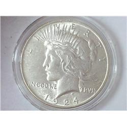 1924 PEACE SILVER DOLLAR (UNC)