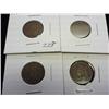 Image 1 : 1867, 1880, 1901 & 04 INDIAN HEAD CENTS