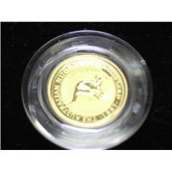 1997 AUSTRALIA GOLD $5 NUGGET PROOF 1/20 OZ.