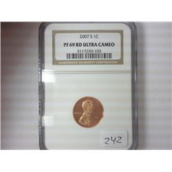 2007-S LINCOLN CENT NGC PF69 RD ULTRA CAMEO