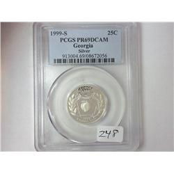 1999-S SILVER GEORGIA QUARTER PCGS PR69DCAM