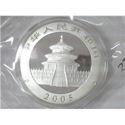 2005 CHINA 10 YUAN SILVER PANDA COIN (UNC)