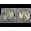 1922 & 23 PEACE SILVER DOLLARS (UNC)