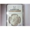 1889 MORGAN SILVER DOLLAR NGC MS62