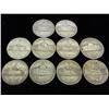 Image 2 : 10 ASSORTED JEFFERSON 35% SILVER WAR NICKELS