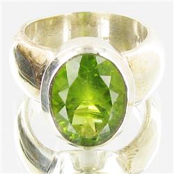 65.96ctw Peridot Sterling Ring (JEW-2831)