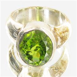 74.05ctw Peridot Sterling Ring (JEW-2829)