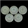 Image 2 : 1939 Britian 3p Silver XF/AU 5pcs (COI-8826)