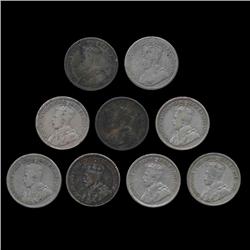 1917-36 Canada 10c 10pcs F/XF (COI-8589)