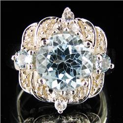 37.67ctw Blue Topaz Sterling Ring (JEW-2862)