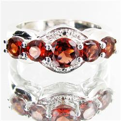 28.95ctw Orange Garnet Sterling Ring (JEW-2880)