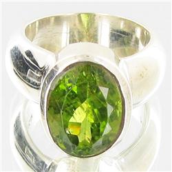 72.59ctw Peridot Sterling Ring (JEW-2820)