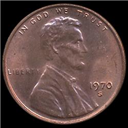 1970S Small Date Linc 1c BU MS65+ Red (COI-7809)