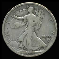 1917D Obverse Walking Liberty Half High Grade (COI-6337)