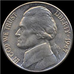 1947D Jefferson 5c MS66+ w/ Full Steps (COI-7849)