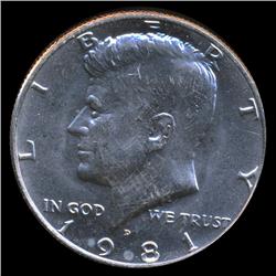 1981D JFK 50c MS65+ (COI-8724)