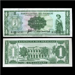 1952 Paraguay 1 Peso Note Crisp Uncirculated Ty 1 (CUR-05602)