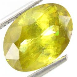5.27ct Yel/Grn Demantoid Garnet Appraised $40k (GEM-24011)