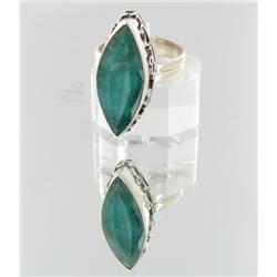 51ctw Faceted Emerald Silver Ring Appr Est $5k (JEW-2455)
