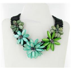 950ct MOP Pearl & Crystal Necklace (JEW-2485)