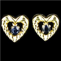 2.13ctw Sapphire 10k Gold Earrings (JEW-2920)