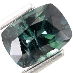 2.53ct Blue Green Sapphire Cushion Africa (GEM-20308)