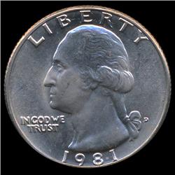 1981D GW 25c MS66+ (COI-8705)