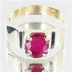 28.62ctw Mozambique Ruby Sterling Ring (JEW-2718)