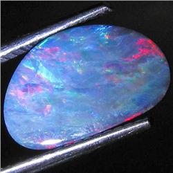 2.05ct Australian Black Opal Doublet Full Fire (GEM-31444)