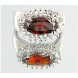 39.7ctw Lab Diamond/Garnet Gold Vermeil Ring (JEW-1527)