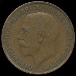 1911 Britain 1p F/VF ERROR (COI-8887)