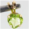 Image 1 : 0.99ctw Peridot 10k Gold Pendant (JEW-2942)