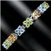 Image 1 : 121ctCitrine Peridot Topaz Sterling Bracelet  (JEW-2271)