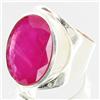 Image 2 : 72.89ctw Mozambique Ruby Sterling Ring (JEW-2762)