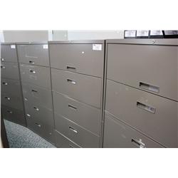 STEELCASE DARK BROWN 5 DRAWER LATERAL FILE CABINET