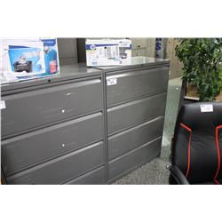 HERMAN MILLER DARK GREY 4 DRAWER LATERAL FILE