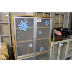 MAPLE 4 GLASS DOOR CABINET