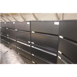 TEKNION BLACK 5 DRAWER LATERAL FILE CABINET