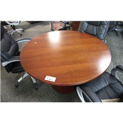 DARK CHERRY ROUND CONFERENCE TABLE