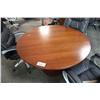 Image 1 : DARK CHERRY ROUND CONFERENCE TABLE
