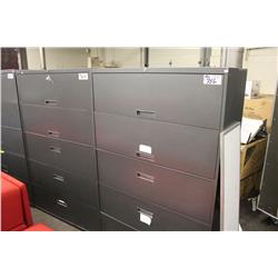 STEELCASE CHARCOAL GREY 5 DRAWER LATERAL FILE