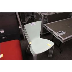 LIGHT GREEN DESIGNER STACKING CHAIR