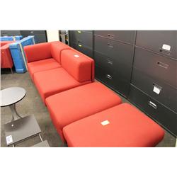 RED RECEPTION SOFA SET