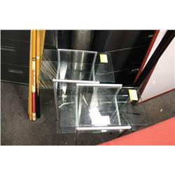 2 GLASS COFFEE TABLES