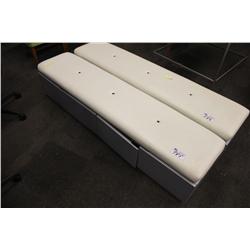 LEATHER TOP STORAGE BENCH