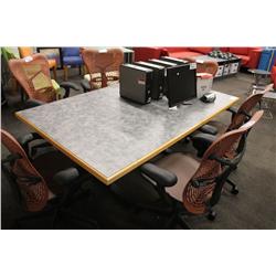 MAPLE FRAME WITH BRUSHED INLAY 6' BOARDROOM TABLE