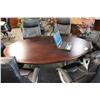 Image 1 : DARK MAHOGANY 6' BOARDROOM TABLE