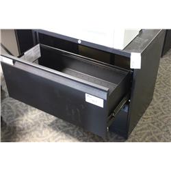 BLACK 2 DRAWER LATERAL FILE CABINET