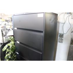 BLACK 5 DRAWER LATERAL FILE CABINET